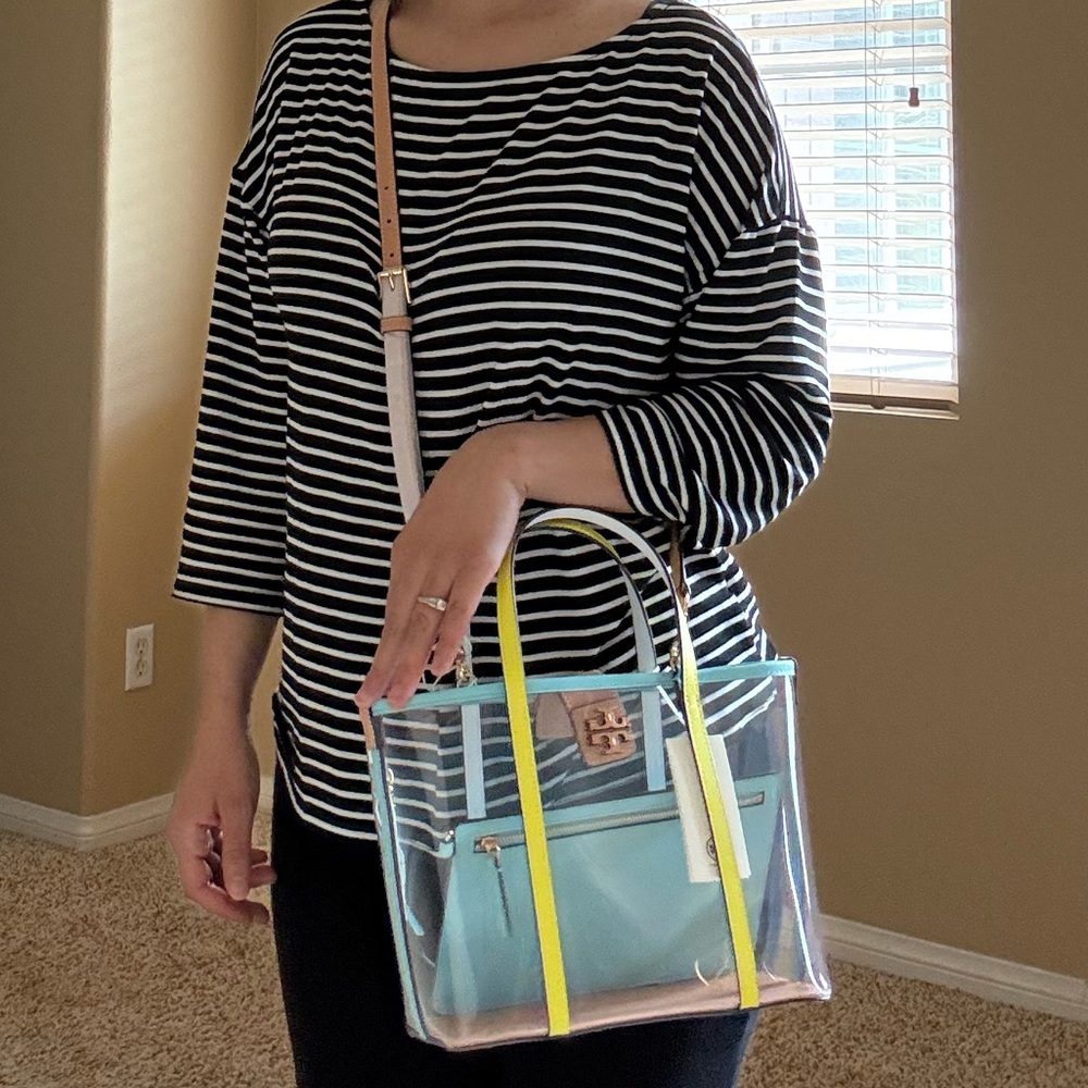 NWT , tory burch blake clear small tote bag - Picture 10 of 13
